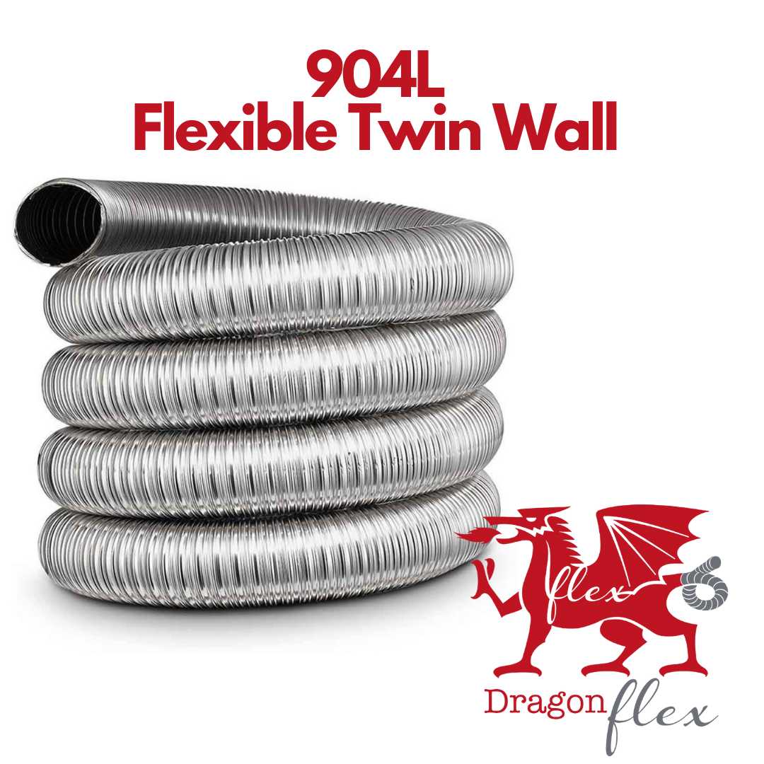 thumbnail image 2 of Miflue 904 Flue Liner Kit – Multifuel Flexible With Anti-Down Draft Cowl & Adaptor – Stainless Steel 2 of 5
